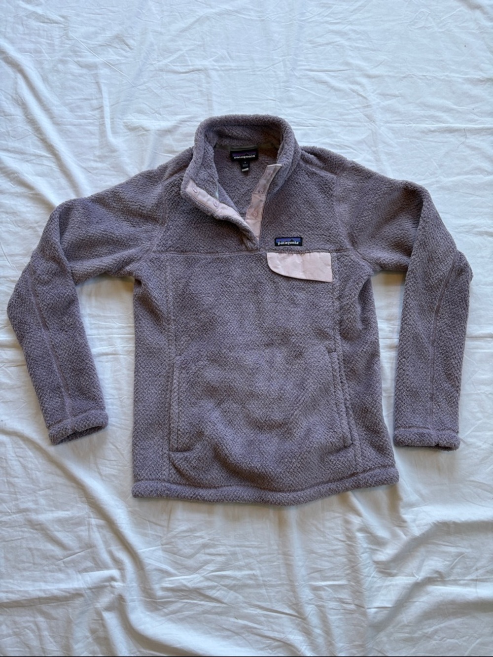 Patagonia Retool Snap-T Fleece Pullover Womens Small Lavender